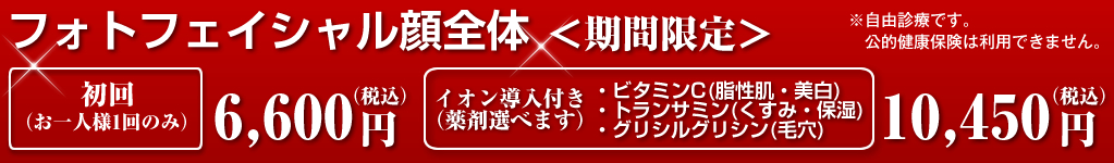 フォトフェイシャルスペシャルプラン